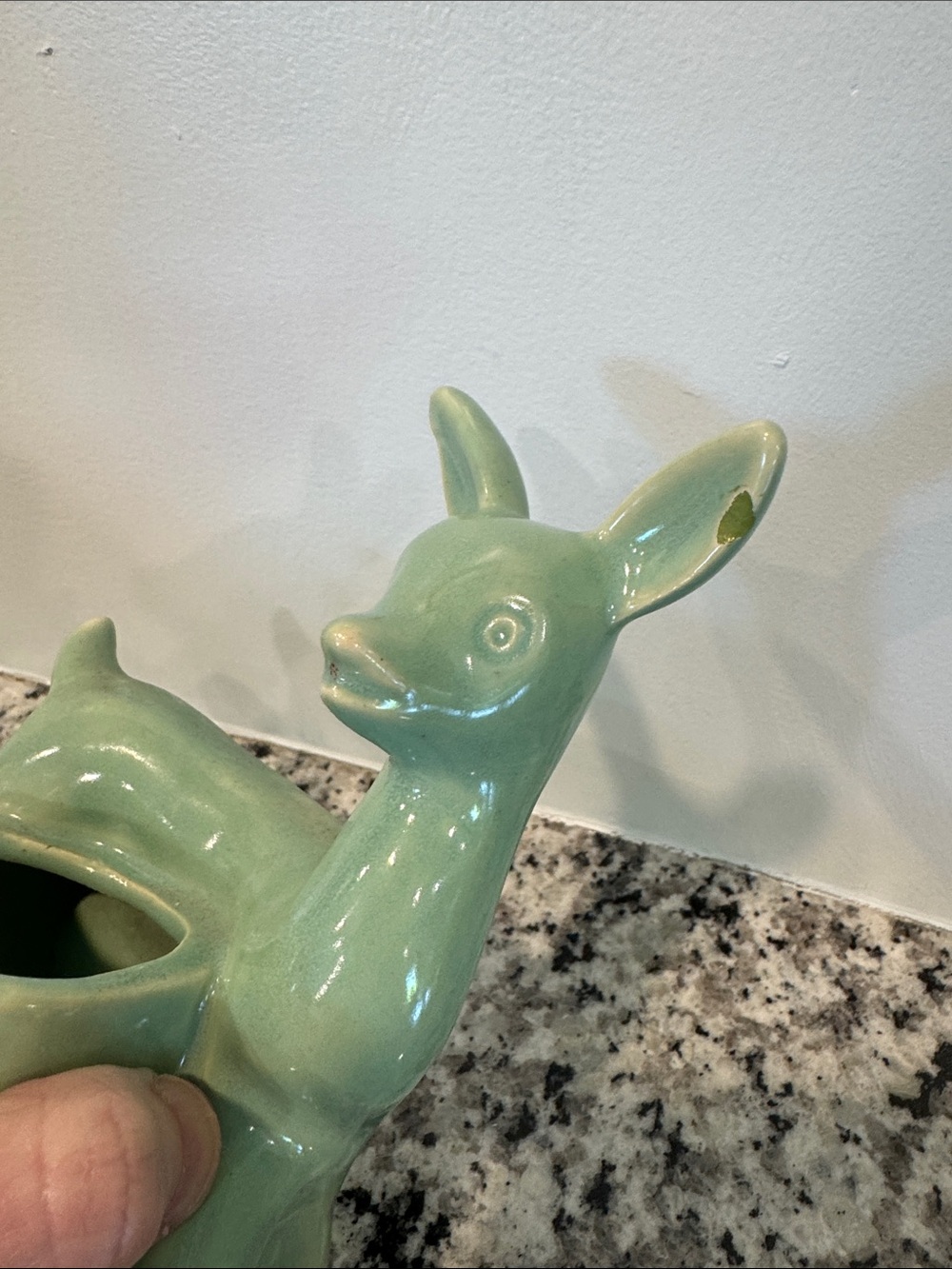 Vintage ceramic deer planter derp face goofy - Picture 2 of 6